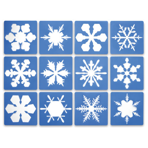 Roylco Jumbo Stencil Set - Super Snowflakes, Set of 12