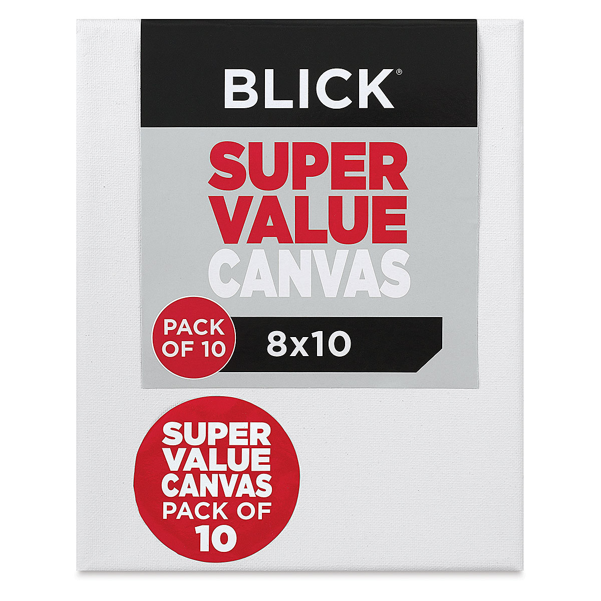Blick Super Value Canvas Pack - 8'' x 10'', Pkg of 10