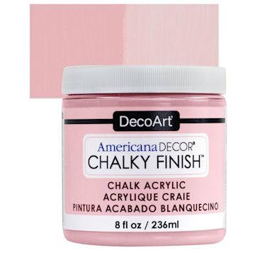 Open in modal - DecoArt Americana Decor Chalky Finish Paint - Innocence, 8 oz jar and swatch