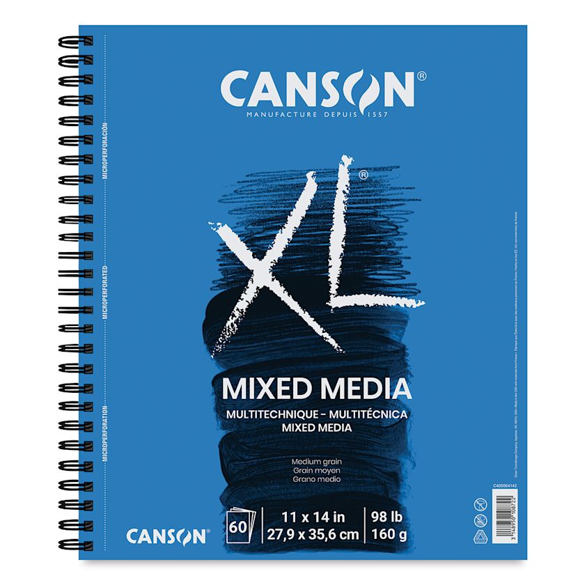 Canson XL Mix Media Pad 14" x 11", Portrait, 60 Sheets BLICK Art