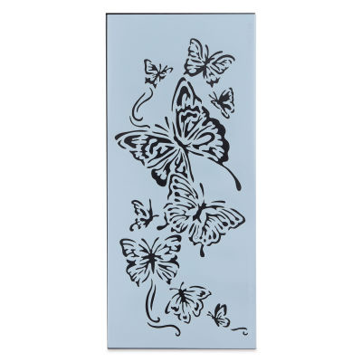 The Crafter's Workshop Slimline Stencil - Flying Butterflies, 9" x 4" (Out of package)