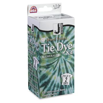 Open in modal - Jacquard Jewel Tones Tie Dye Kits - Angled view of Emerald Dye package