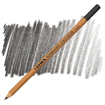 Open in modal - Lyra Rembrandt Polycolor Premium Oil-Based Colored Pencil - Cold Grey Deep pencil and swatch