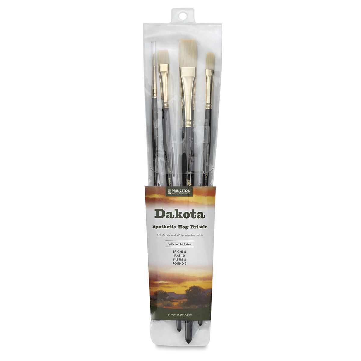 Princeton 6300 Dakota Synthetic Bristle Brush Filbert 8