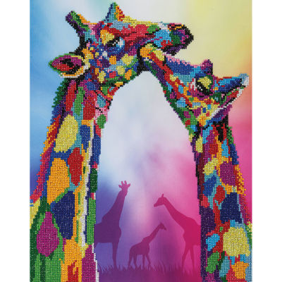 Leisure Arts Diamond Painting Kit - Giraffe, finished design