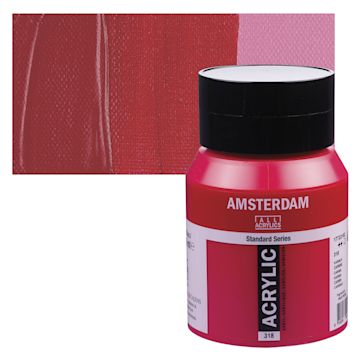Open in modal - Amsterdam Standard Series Acrylic - Carmine, 500 ml bottle and swatch