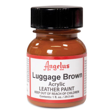 Angelus Acrylic Leather Paint - Luggage Brown, 1 oz