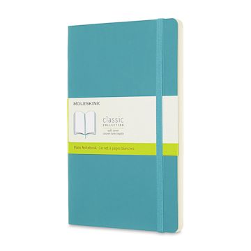 Open in modal - Moleskine Classic Soft Cover Notebook - Reef Blue, Blank, 8-1/4'' x 5''