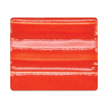 Open in modal - Spectrum Stoneware Glazes - Finished tile showing Christmas Red Glaze color