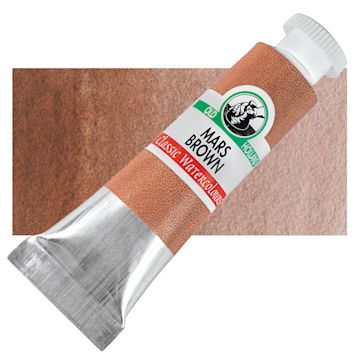 Open in modal - Old Holland Classic Artist Watercolor - Mars Brown, 6 ml tube and swatch