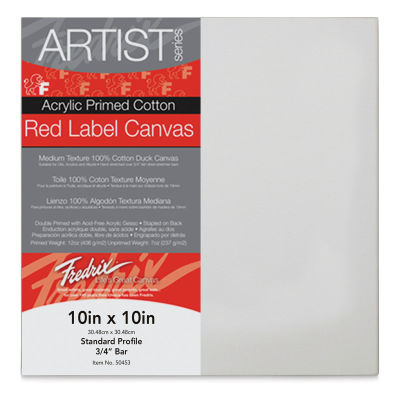 Fredrix Red Label Cotton Canvas - 10" x 10", 3/4" Profile