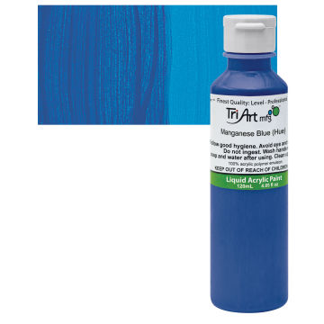 Tri-Art Liquid Artist Acrylics - Manganese Blue Hue, 120 ml bottle