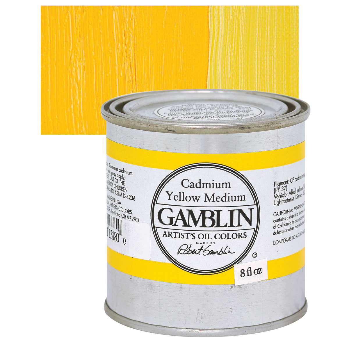 Gamblin artists grade cadmium Yellow medium 8oz (729911131800)