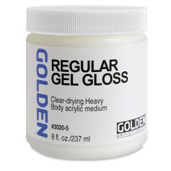 Golden Acrylic Medium, Gloss-Regular Gel, 8 oz jar
