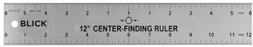 Open in modal - Blick Center Finding Ruler - Closeup of center of ruler 