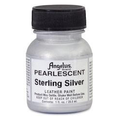 Angelus Pearlescent Leather Paint - Sterling Silver, 1 oz | BLICK Art Materials