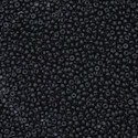 John Bead Czech Glass Seed Beads - Black, 10/0, 22 g vial