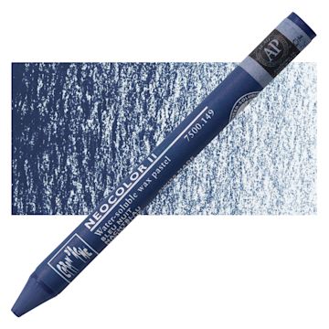 Open in modal - Caran d'Ache Neocolor II Aquarelle Artists' Pastel - Night Blue pastel and swatch