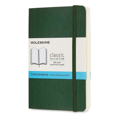 Moleskine Classic Soft Cover Notebook - Metallic Green, Dotted, 5-1/2" x 3-1/2"