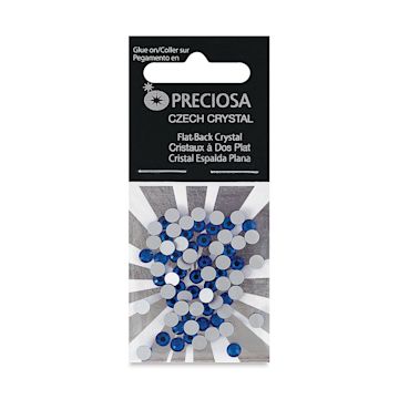 Open in modal - John Bead Preciosa Flat Back Crystals - Capri Blue, Pkg of 72