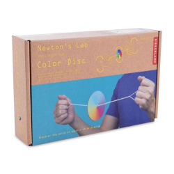 Kikkerland Newton’s Lab Make Your Own Color Disc Kit (Front of packaging, Angled)