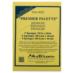 Masterson Sta-Wet Sponge Inserts-Pkg of 3 16" x 12"  Front of Package