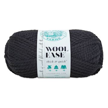 Open in modal - Lion Brand Wool Ease Thick & Quick Yarn - Black, 106 yds