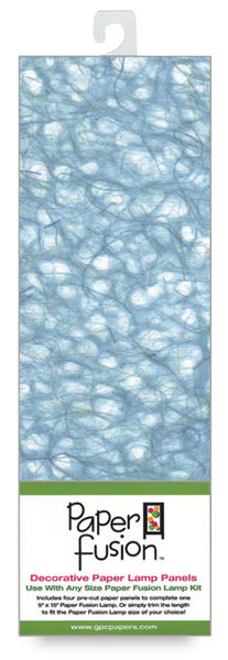 Paper Fusion Decorative Paper Lamp Panels - Sky Blue Ogura Lace pattern in package