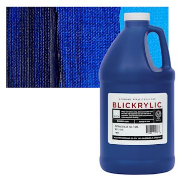 Open in modal - Blickrylic Student Acrylic - Phthalo Blue, Half Gallon and swatch