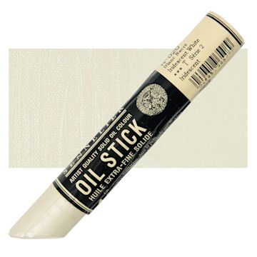 Open in modal - Sennelier Artists' Oil Stick - Iridescent White stick and swatch