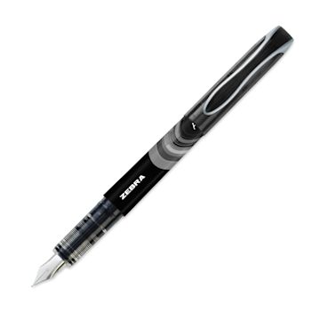 Open in modal - Zebra Fountain Pen - Black, cap off