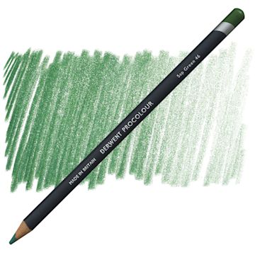 Open in modal - Derwent ProColour Colored Pencil - Sap Green pencil and swatch