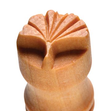 Open in modal - MKM Pottery Tools Round Stamp - SCS-048, Gingko Leaf, Small