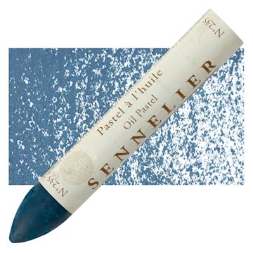 Open in modal - Sennelier Oil Pastel Grand - Charcoal Blue oil pastel and swatch