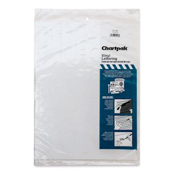 Open in modal - Chartpak Vinyl Numbers - 4" Numbers, White - front of packaging