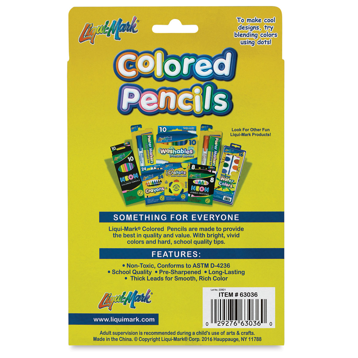 Liquimark Colored Pencil Set Color Therapy 36pc 