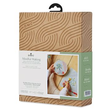 Open in modal - DMC Mindful Making Embroidery Duo Kit - Mellow Mimosa - front of packaging, angled