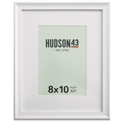 Hudson 43 Traditional Frames - White, 8" x 10", Easel Back (Front of frame)