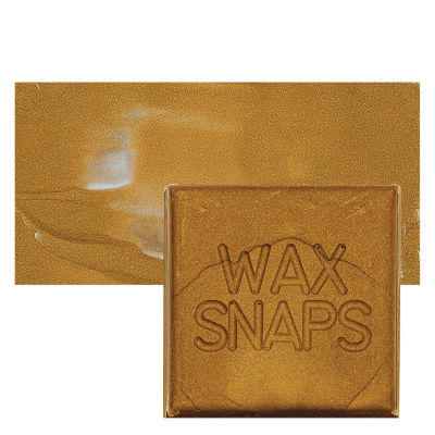Enkaustikos Wax Snaps Encaustic Paints - Golden Bronze Metallic, 40 ml cake