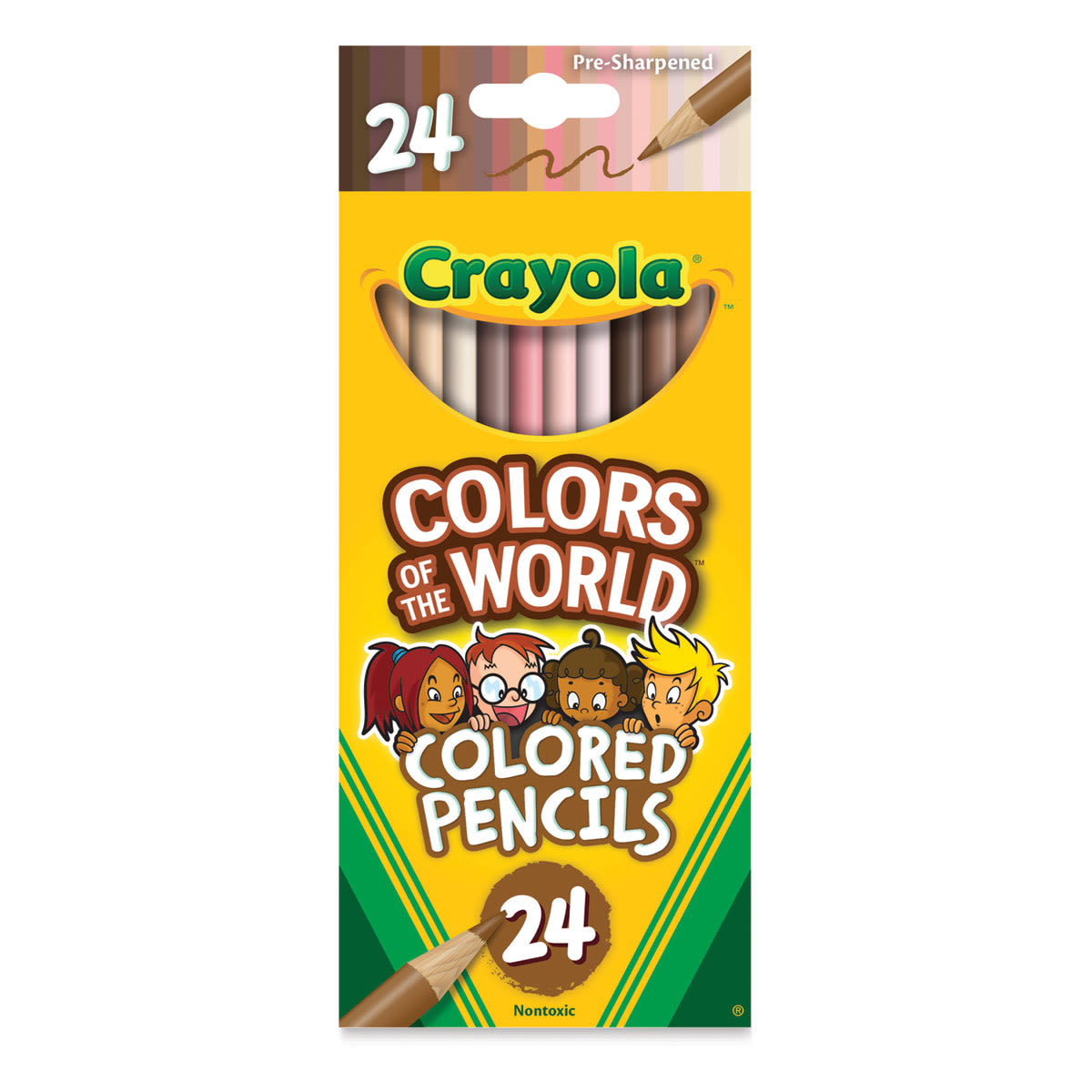 Crayola Colors of the World Colored Pencils - Set of 24, front of the packaging