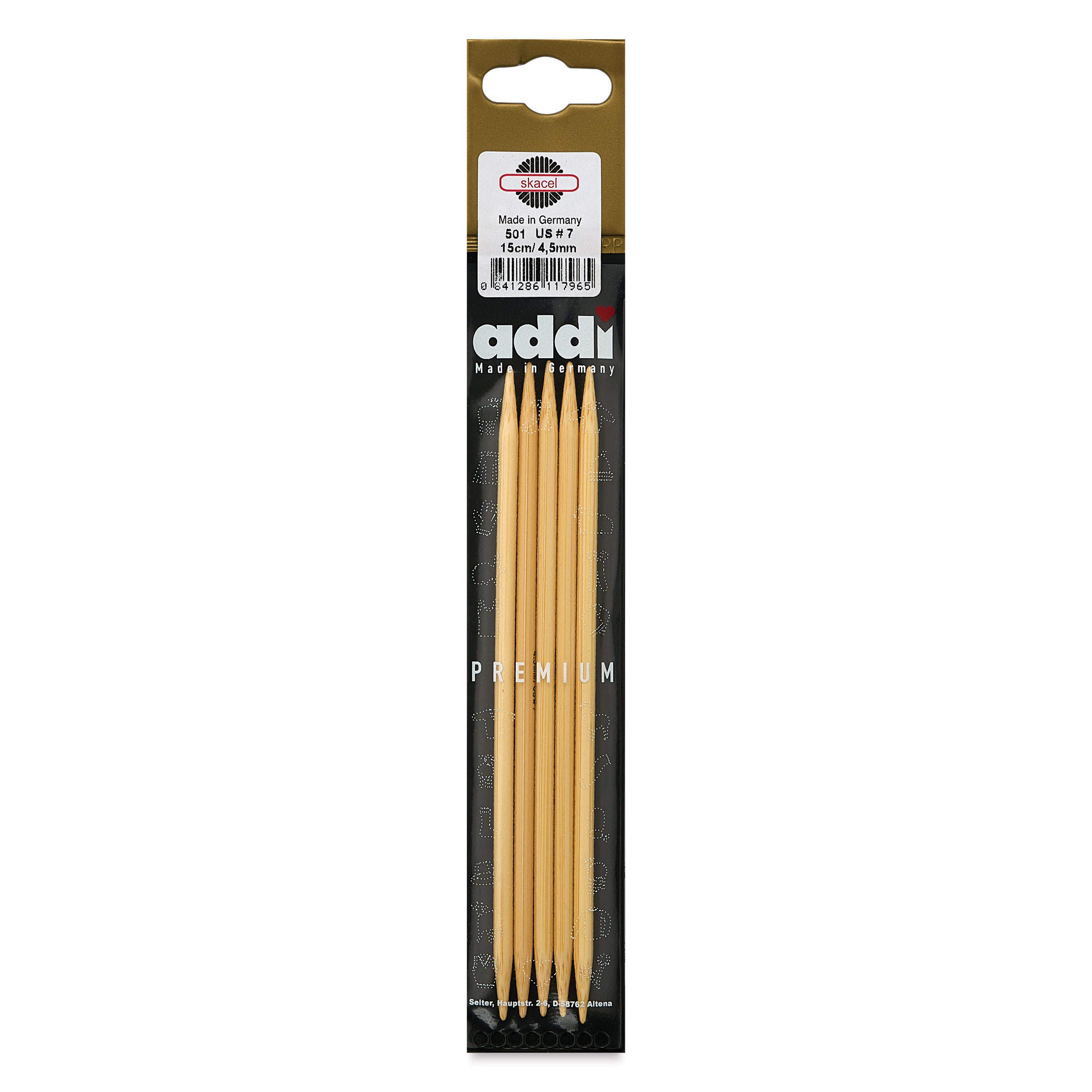 Skacel by Addi Bamboo Double Pointed Knitting Needles - Pkg of 5
