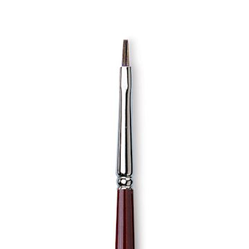 Open in modal - Da Vinci Black Sable Brush - Bright, Long Handle, Size 0 close up