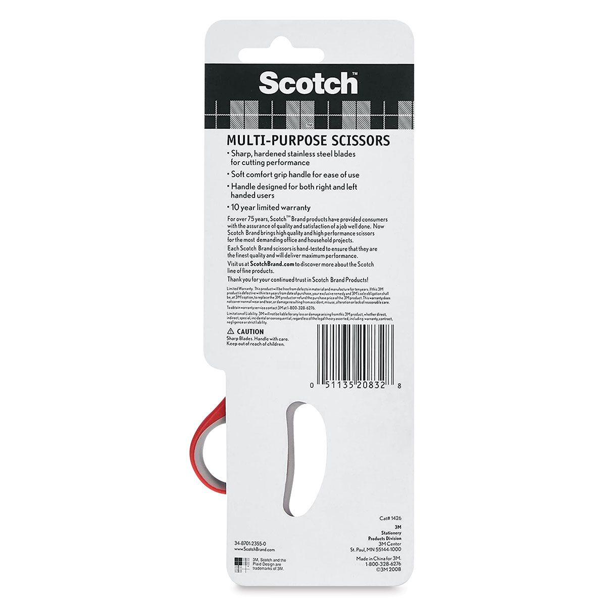 Scotch 8 inch Multi-Purpose Stainless Steel Scissors 