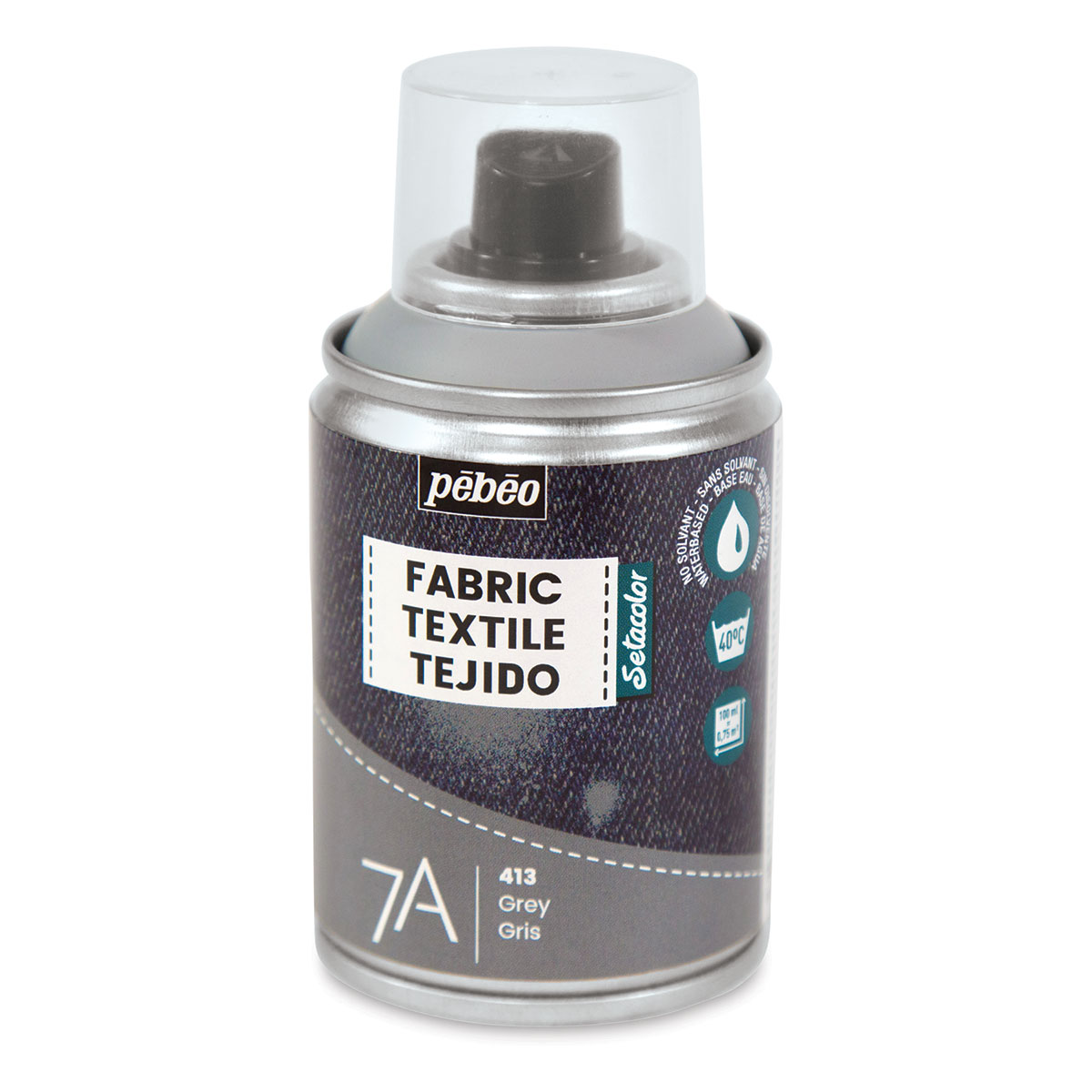 Pebeo 7A Fabric Spray Paint - Black, 100 ml