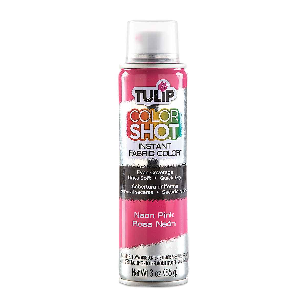 Tulip Color Shot Instant Fabric Color Spray 3 oz White, Quick Dry, Even  Coverage