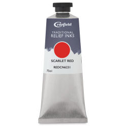 Cranfield Traditional Relief Ink - Scarlet Red, 75 ml