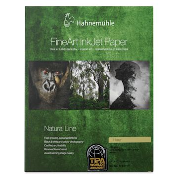 Open in modal - Hahnemühle Hemp FineArt Inkjet Paper - 8-1/2" x 11", Pkg of 25, front of packaging