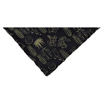 Open in modal - Lokta Paper - Succulents, Gold and Black, 20'' x 30''