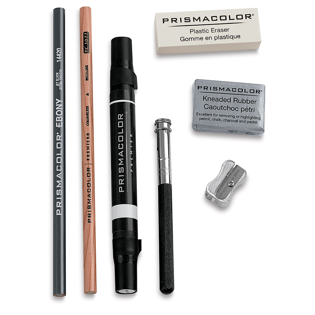 18 Piece Drawing Pencil Set Prismacolor Premier Graphite Pencils with Erasers & Sharpeners Sketching Pencils 