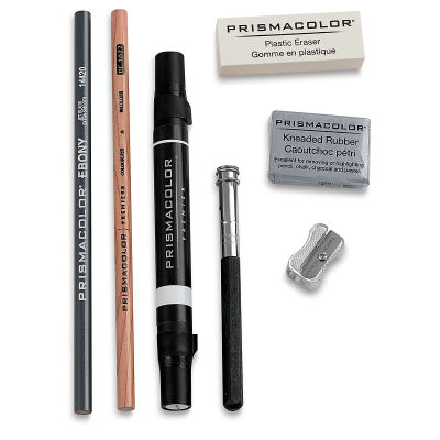 Prismacolor Colored Pencil Accessory Set - Components of set shown arranged vertically